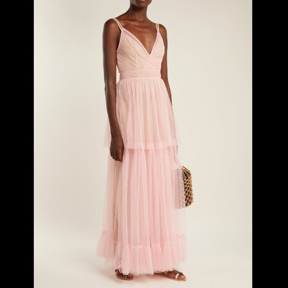 Staud Mandy Tiered Tulle Dress